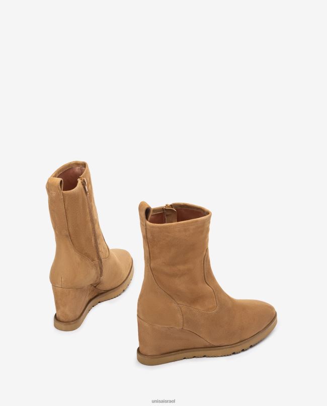 Unisa מגף רגל גבוה חום נשים V2BP21002