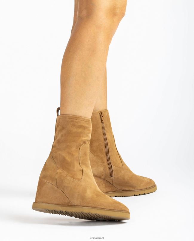 Unisa מגף רגל גבוה חום נשים V2BP21002