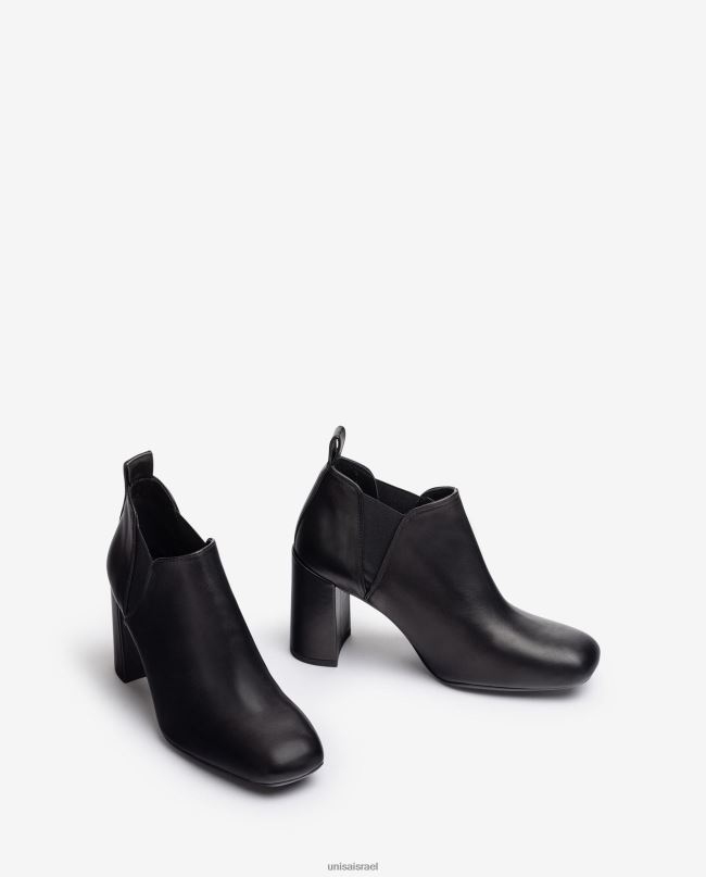 Unisa מגפון קרסול עם שקעים בצד שָׁחוֹר נשים V2BP21004