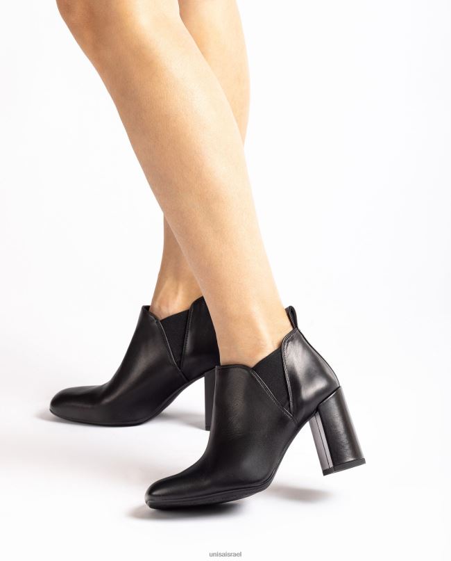 Unisa מגפון קרסול עם שקעים בצד שָׁחוֹר נשים V2BP21004