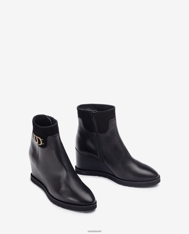 Unisa מגף קרסול עם טריז גבוה שָׁחוֹר נשים V2BP21009