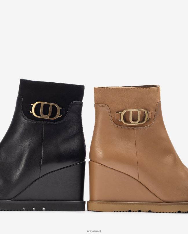 Unisa מגף קרסול עם טריז גבוה שָׁחוֹר נשים V2BP21009