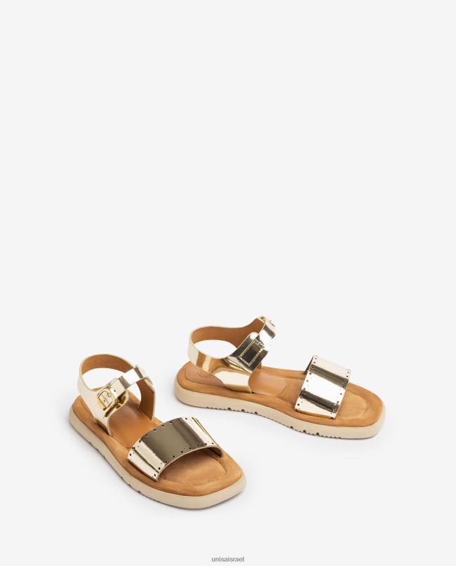 Unisa סנדל שטוח עם דפוסי אגרוף אופנה נשים V2BP2100