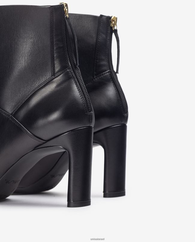 Unisa מגף קרסול עם עקב גבוה שָׁחוֹר נשים V2BP21013