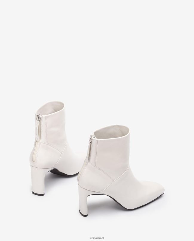 Unisa מגף קרסול עם עקב גבוה לבן נשים V2BP21014