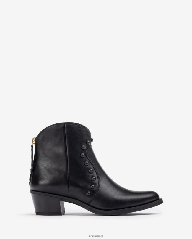 Unisa מגף קרסול בסגנון בוקרים עם ניטים אופנה נשים V2BP21015