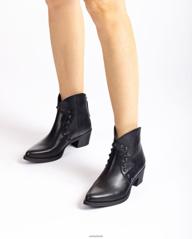 Unisa מגף קרסול בסגנון בוקרים עם ניטים אופנה נשים V2BP21015