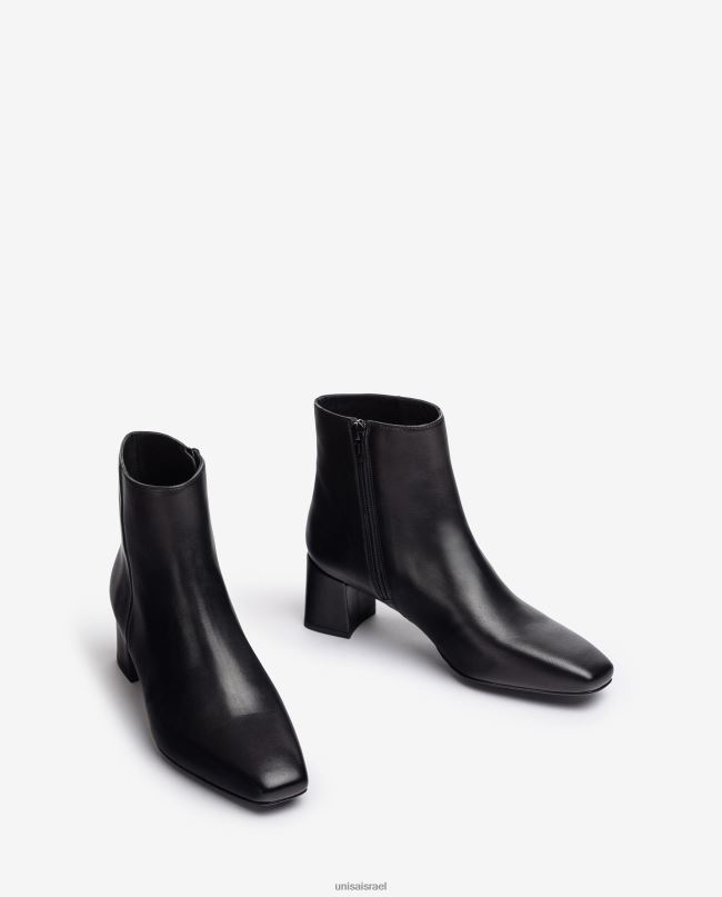 Unisa מגף קרסול עם אצבע מרובעת עם רוכסן מְעוּדָן נשים V2BP21016