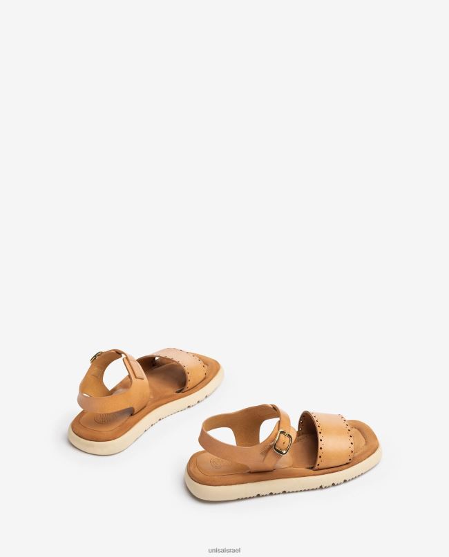 Unisa סנדל שטוח עם דפוסי אגרוף מְעוּדָן נשים V2BP2101