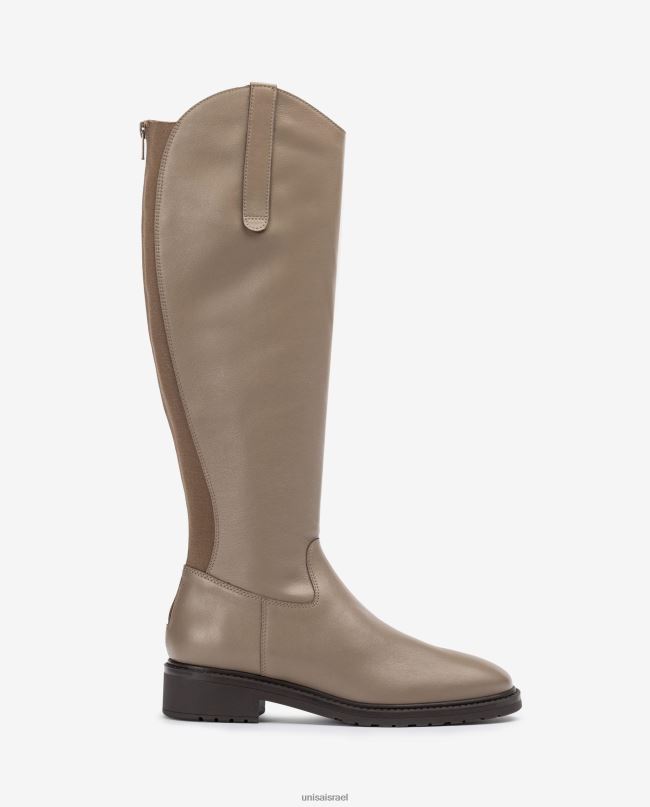 Unisa מגף עם רוכסן ושקע מאחור חום נשים V2BP21023