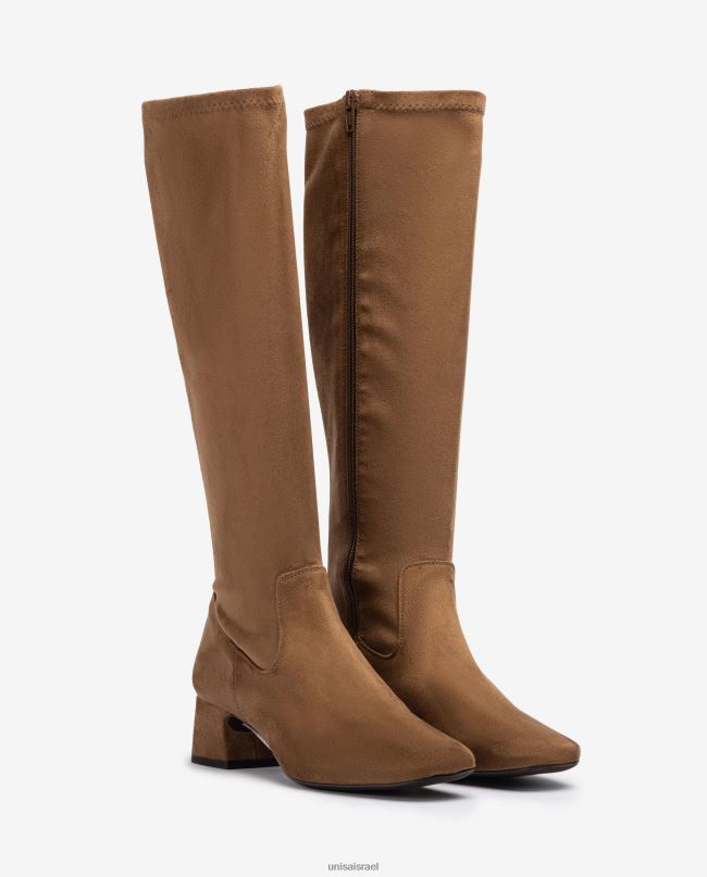 Unisa מגף קרסול עם אצבע מרובעת חום נשים V2BP21031