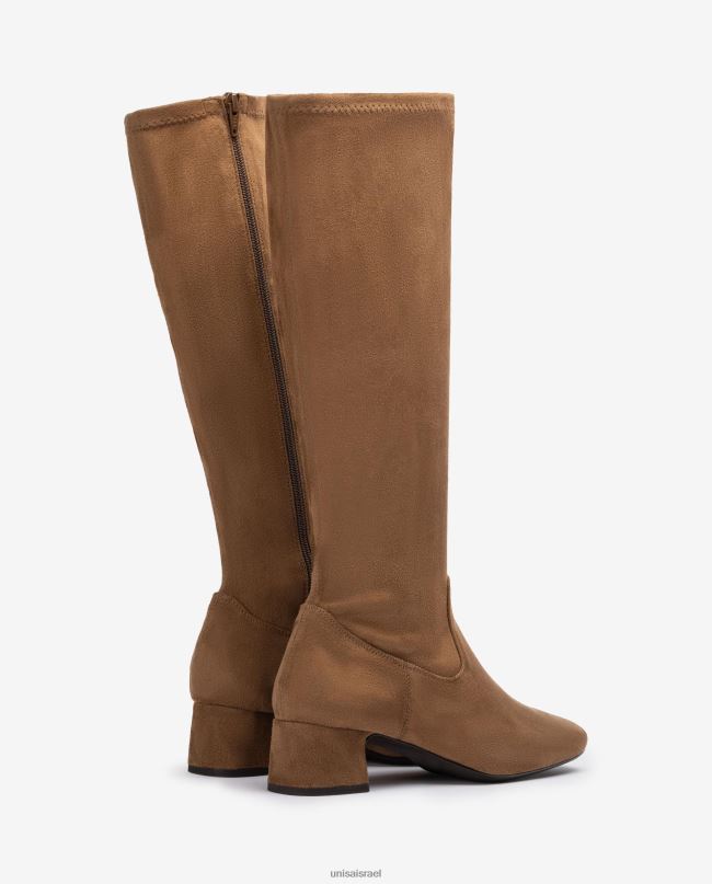 Unisa מגף קרסול עם אצבע מרובעת חום נשים V2BP21031