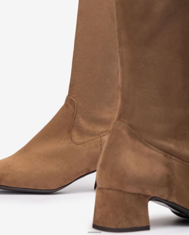 Unisa מגף קרסול עם אצבע מרובעת חום נשים V2BP21031