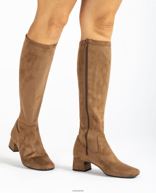 Unisa מגף קרסול עם אצבע מרובעת חום נשים V2BP21031