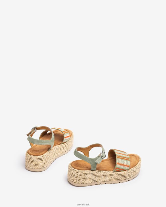 Unisa סנדל עם רצועה רחבה בצבעים ירוק נשים V2BP2103