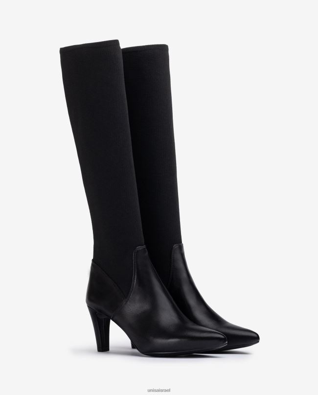 Unisa מגף מעור ואלסטי אופנה נשים V2BP21044