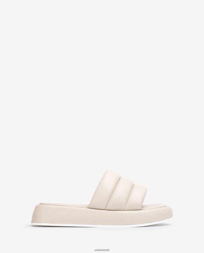 Unisa סנדל בלוק מרופד חום נשים V2BP2105