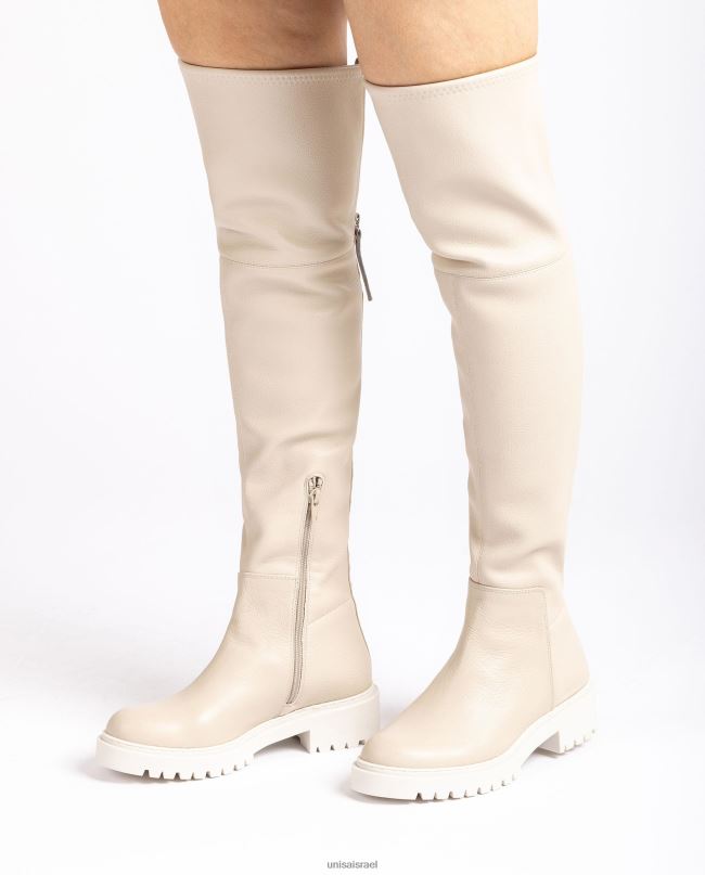 Unisa מגף ירך עם סוליית מסלול לבן נשים V2BP21050