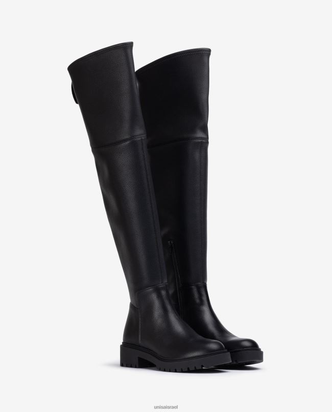 Unisa מגף ירך עם סוליית מסלול שָׁחוֹר נשים V2BP21052