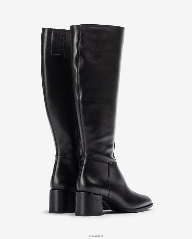 Unisa מגף מרובע עם עקב רחב שָׁחוֹר נשים V2BP21054