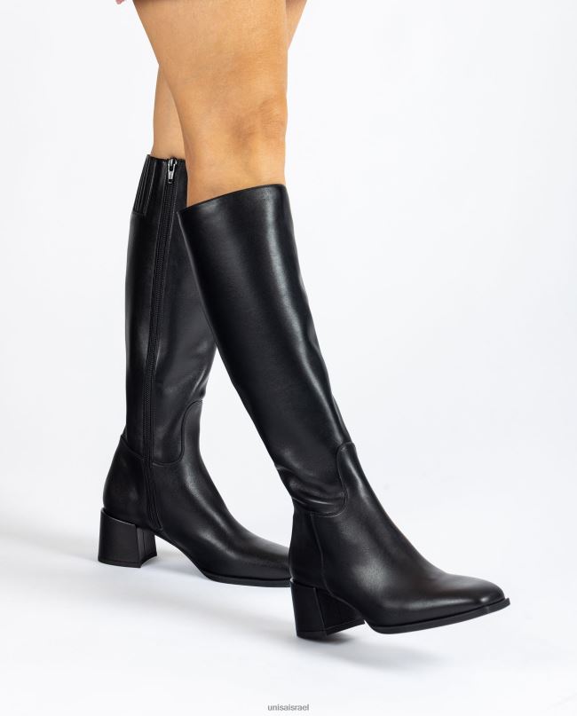 Unisa מגף מרובע עם עקב רחב שָׁחוֹר נשים V2BP21054