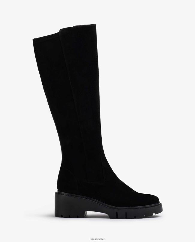 Unisa מגפיים עם רוכסן פנימי שָׁחוֹר נשים V2BP21062