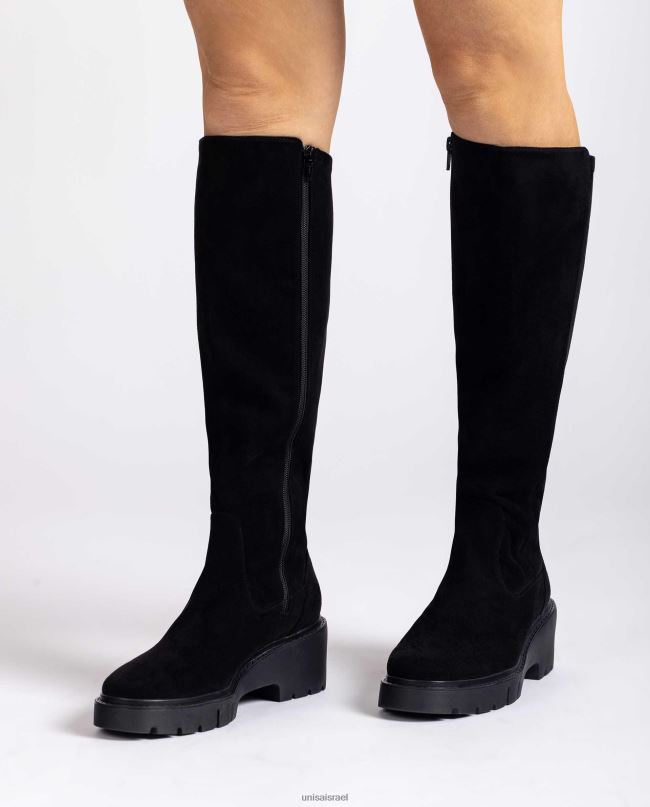 Unisa מגפיים עם רוכסן פנימי שָׁחוֹר נשים V2BP21062