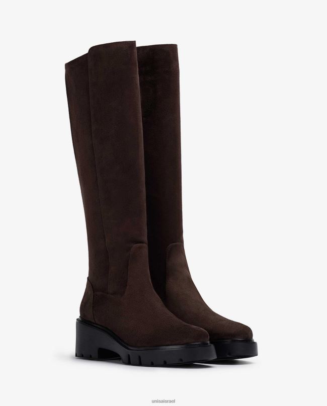 Unisa מגפיים עם רוכסן פנימי חום נשים V2BP21063