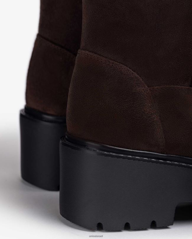 Unisa מגפיים עם רוכסן פנימי חום נשים V2BP21063