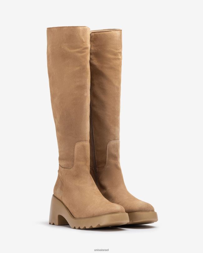 Unisa מגף עור עם סוליית גומי אופנה נשים V2BP21075