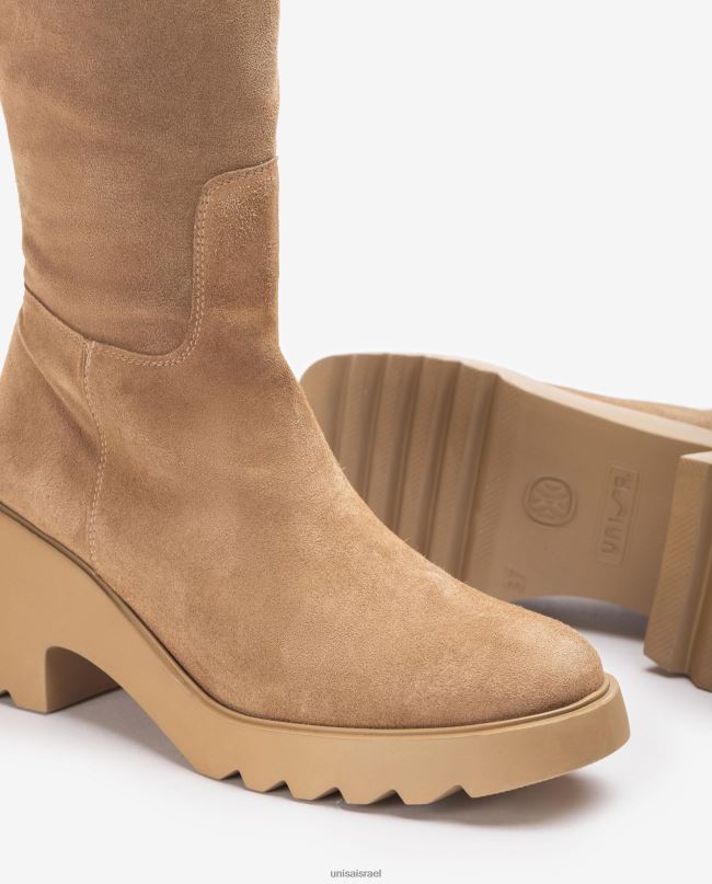 Unisa מגף עור עם סוליית גומי אופנה נשים V2BP21075