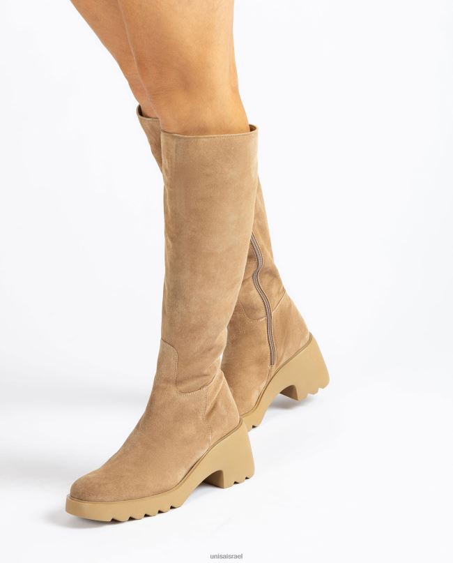 Unisa מגף עור עם סוליית גומי אופנה נשים V2BP21075