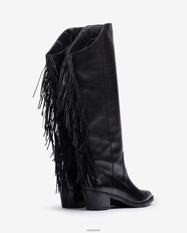 Unisa מגף עור עם גדילים מְעוּדָן נשים V2BP21079