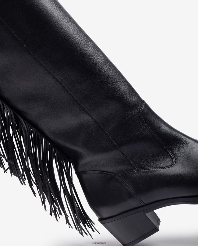 Unisa מגף עור עם גדילים מְעוּדָן נשים V2BP21079