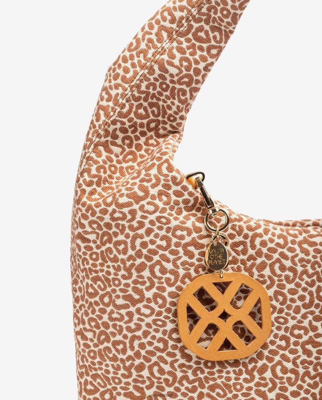 Unisa תיק בד ממוחזר חום נשים V2BP21092