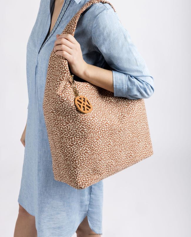 Unisa תיק בד ממוחזר חום נשים V2BP21092