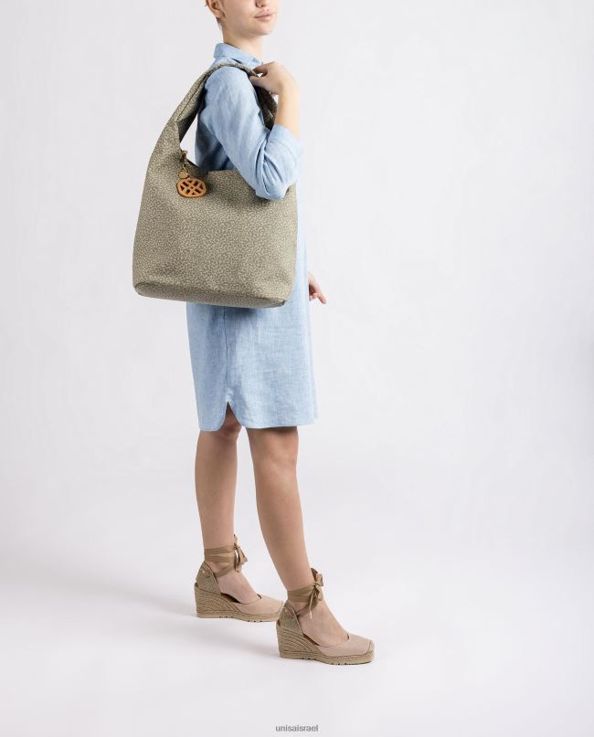 Unisa תיק בד ממוחזר ירוק נשים V2BP21093
