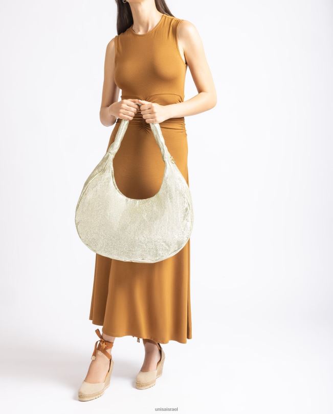 Unisa תיק כתף גדול זהב נשים V2BP21099