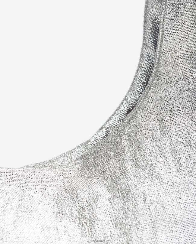 Unisa תיק כתף גדול כסף נשים V2BP21100