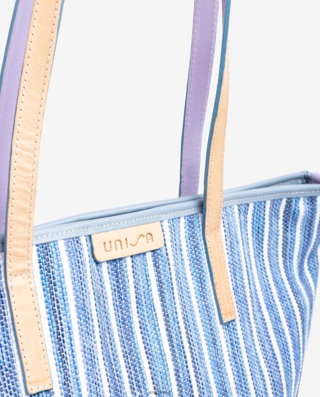 Unisa שקית קניות עשויה עם ג'ראפה כְּחוֹל נשים V2BP21113