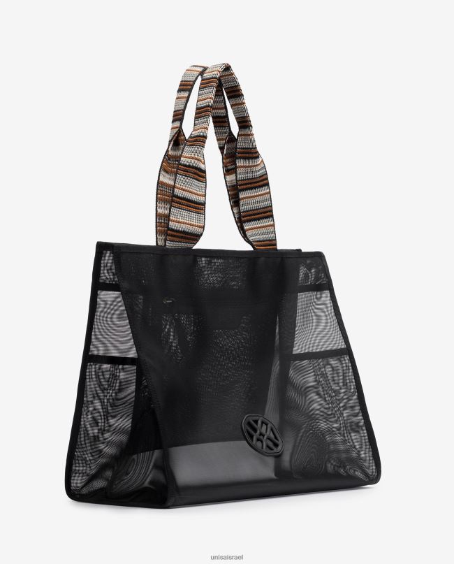 Unisa תיק רשת גדול שָׁחוֹר נשים V2BP21117