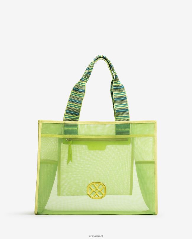 Unisa תיק רשת גדול צהוב נשים V2BP21118