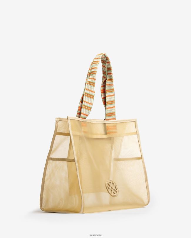 Unisa תיק רשת גדול חום נשים V2BP21119