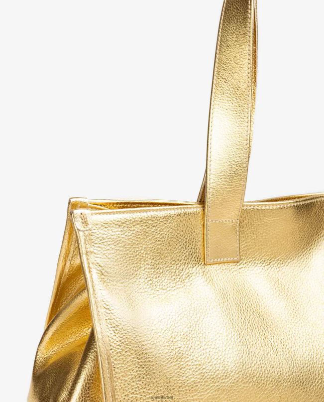 Unisa תיק עור באפקט מתכתי אופנה נשים V2BP21122