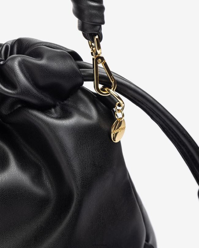 Unisa תיק יד גדול ומסולסל שָׁחוֹר נשים V2BP21129