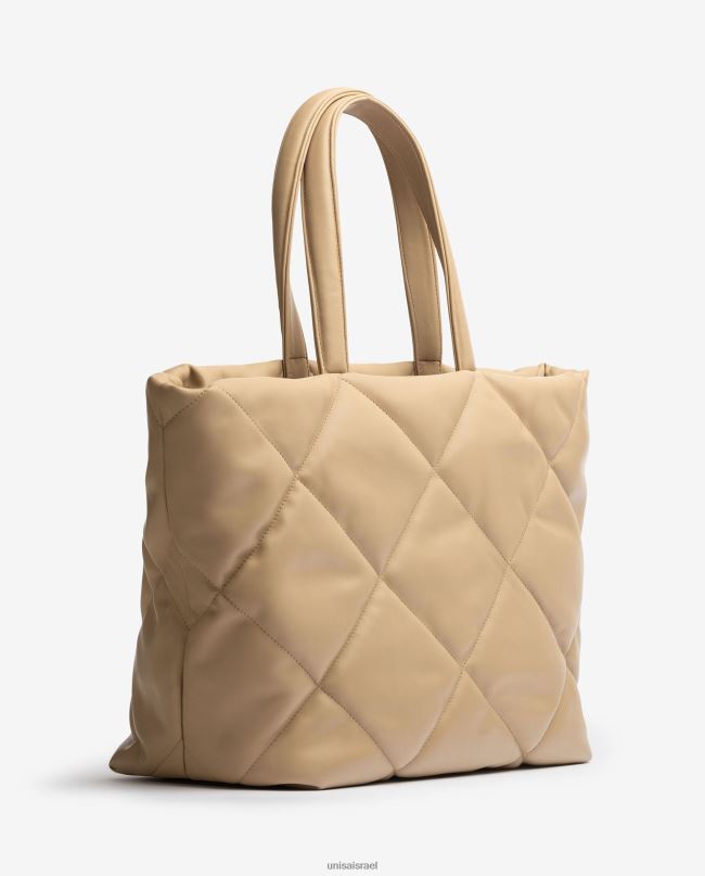 Unisa תיק יד באפקט קווילט בז' נשים V2BP21132