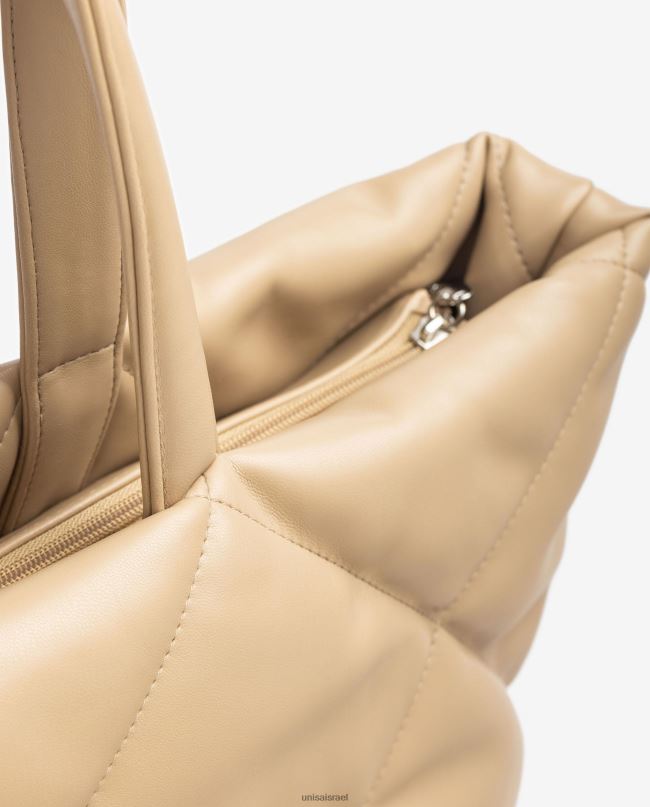 Unisa תיק יד באפקט קווילט בז' נשים V2BP21132