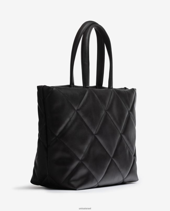 Unisa תיק יד באפקט קווילט שָׁחוֹר נשים V2BP21133