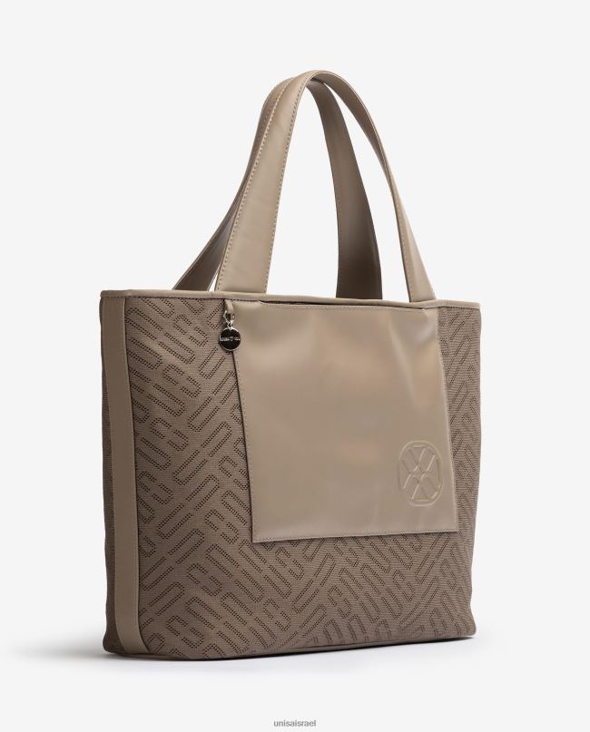 Unisa תיק קניות מבד חום נשים V2BP21137