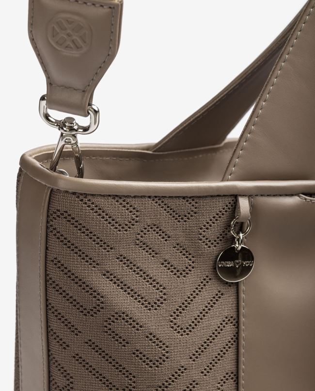 Unisa תיק קניות מבד חום נשים V2BP21137